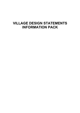 Village Design Statements Information Pack
