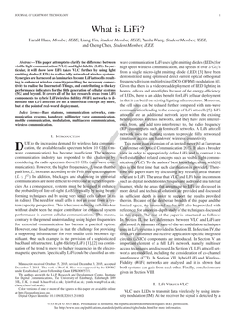 What Is Lifi? Harald Haas, Member, IEEE,Liangyin, Student Member, IEEE, Yunlu Wang, Student Member, IEEE, and Cheng Chen, Student Member, IEEE
