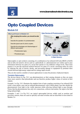 Opto Coupled Devices Module 5.0