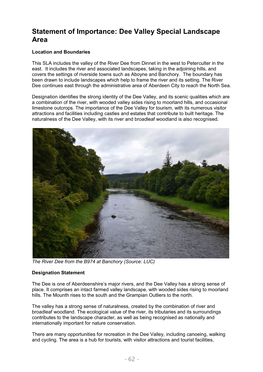 Statement of Importance: Dee Valley Special Landscape Area