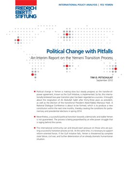 Political Change with Pitfalls : an Interim Report on the Yemeni