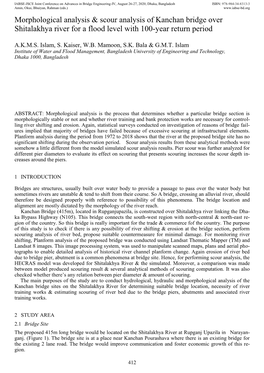 Morphological Analysis & Scour Analysis of Kanchan