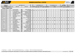 Midweek Basketball Coupon 24/03/2021 09:56 1 / 1