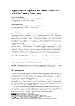 Approximation Algorithm for Vertex Cover with Multiple Covering Constraints