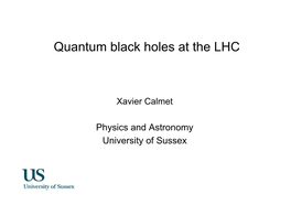 Quantum Black Holes at the LHC