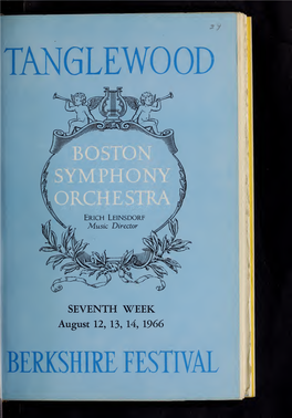 Boston Symphony Orchestra Concert Programs, Summer, 1965-1966