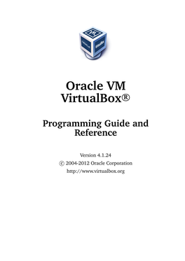 Oracle VM Virtualbox Programming Guide and Reference