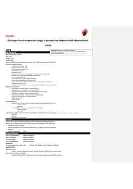 Postoperative Vasopressor Usage: a Prospective International Observational Study