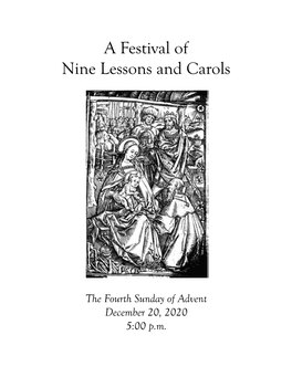 A Festival of Nine Lessons and Carols