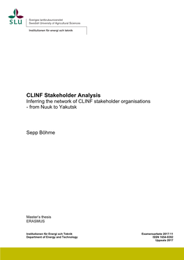 Inferring the Network of CLINF Stakeholder Organisations - from Nuuk to Yakutsk