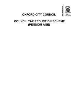 Oxfordshire Council Tax Reduction Scheme