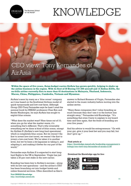 Tony Fernandes of Airasia