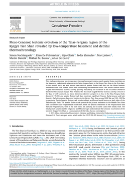 Meso-Cenozoic Tectonic Evolution of the Talas-Fergana Region of the Kyrgyz Tien Shan Revealed by Low-Temperature Basement and Detrital Thermochronology