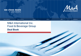 M&A International Inc. Food & Beverage Deal Book