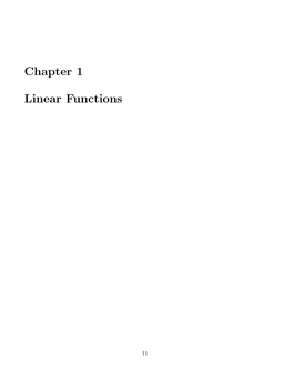 Chapter 1 Linear Functions