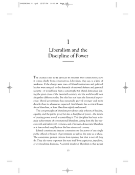 Liberalism and the Discipline of Power