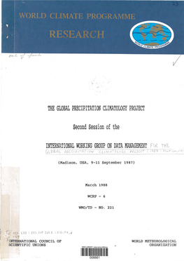 THE GLOBAL PRECIPITATION CLIMATOLOGY PROJECT Second Session of the INTERNATIONAL WORKING GROUP on DATA MANAGEMENT FOK