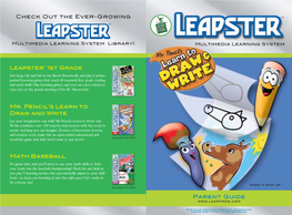 Parent Guide Leapster™ 1St Grade Mr. Pencil's Learn to Draw and Write
