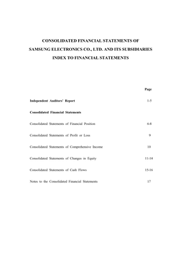 K-IFRS Independent Auditor's Report Opinion 2017