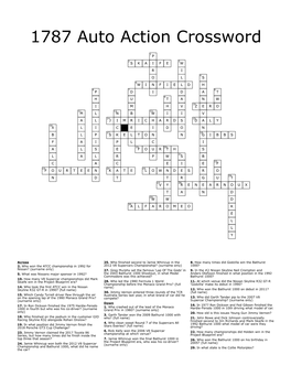 1787 Auto Action Crossword