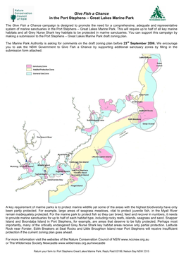Give Fish a Chance in the Port Stephens – Great Lakes Marine Park