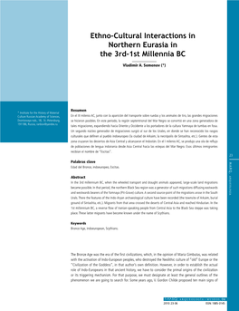 Ethno-Cultural Interactions in Northern Eurasia in the 3Rd-1St Millennia BC