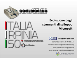 Evoluzione Degli Strumenti Di Sviluppo Microsoft