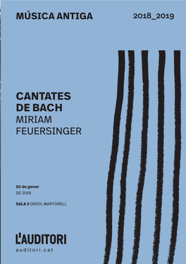 Cantates De Bach Miriam Feuersinger