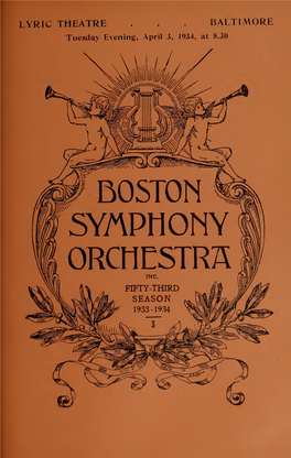 Boston Symphony Orchestra Concert Programs, Season 53,1933-1934, Trip