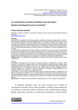 ¿La Asombrosa Excursión De Zamba En Las Escuelas? Zamba’S Amazing Excursion to Schools?