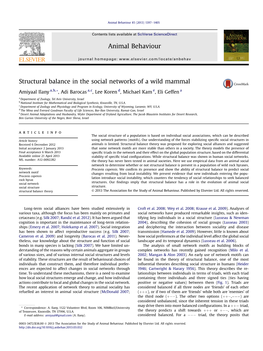 Structural Balance in the Social Networks of a Wild Mammal