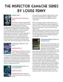 The Inspector Gamache Series by Louise Penny