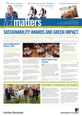 Sustainability Awards and Green Impact