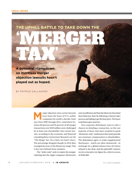 The Uphill Battle to Take Down the 'Merger Tax'