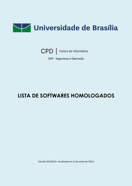 Lista De Softwares Homologados