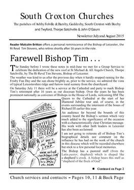 South Croxton Churches Farewell Bishop Tim