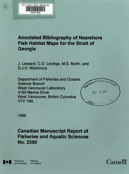 Canada Canadian Manuscript Report of Fisheries and Aquatic Sciences