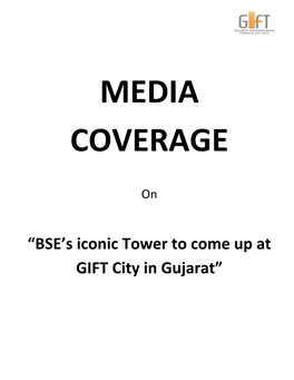 “BSE's Iconic Tower to Come up at GIFT City in Gujarat”