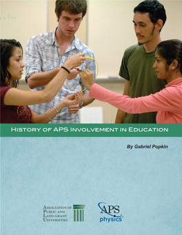 History of APS Involvement in Education