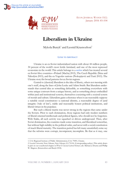 Economics, Liberalism, Interventionism, Ukraine