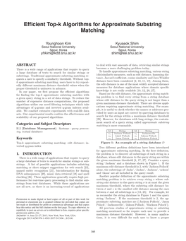 Efficient Top-K Algorithms for Approximate Substring Matching