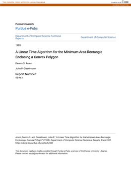 A Linear Time Algorithm for the Minimum Area Rectangle Enclosing a Convex Polygon