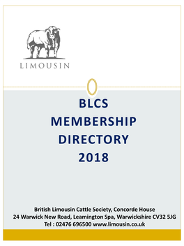 Blcs Membership Directory 2018
