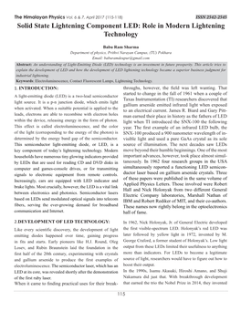 Solid State Lightening Component LED: Role in Modern Lightening Technology