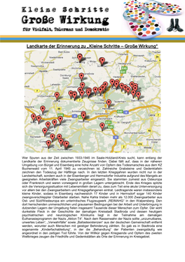 Landkarte Der Erinnerung Zu „Kleine Schritte – Große Wirkung“