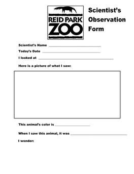 Scientist's Observation Form