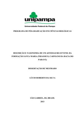 Programa De Pós-Graduação Em Ciências Biológicas