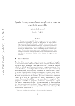 Special Homogeneous Almost Complex Structures on Symplectic