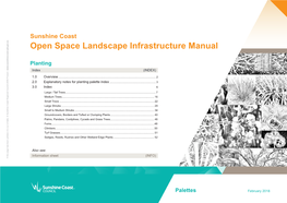Open Space Landscape Infrastructure Manual DISCLAIMER