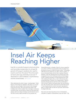 Insel Air Keeps Reaching Higher